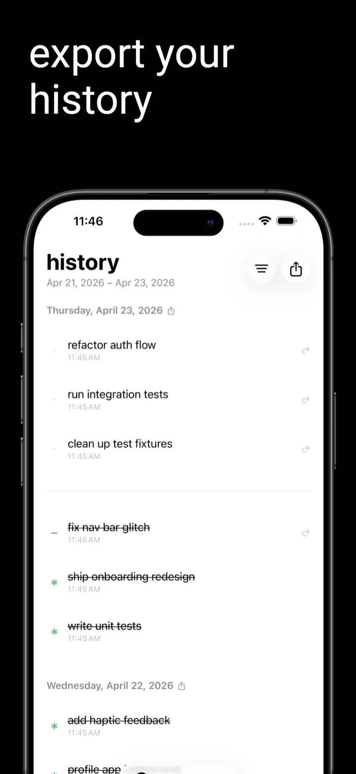 Export your history
