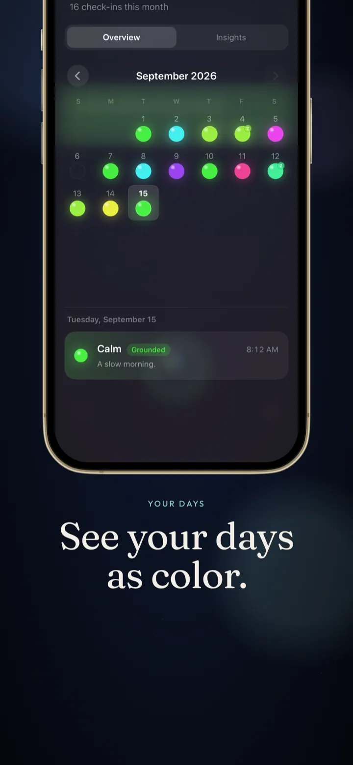 See your days as color